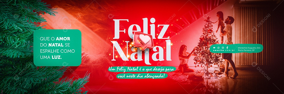 Carrossel Feliz Natal Que o Amor do Natal se Espalhe como Uma Luz Social Media PSD Editável