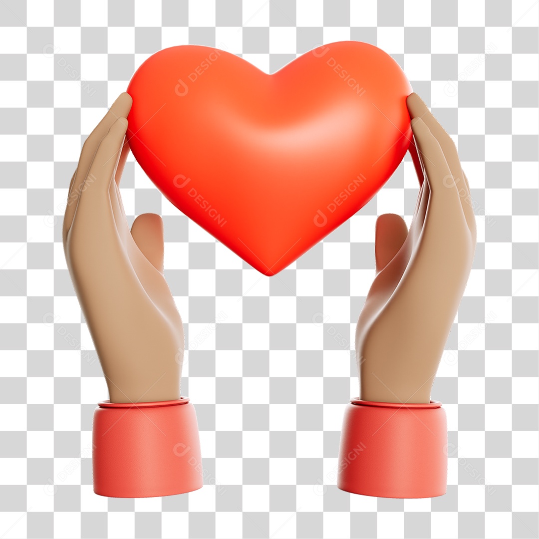 Ícone Mão Segurando Coração PNG Transparente