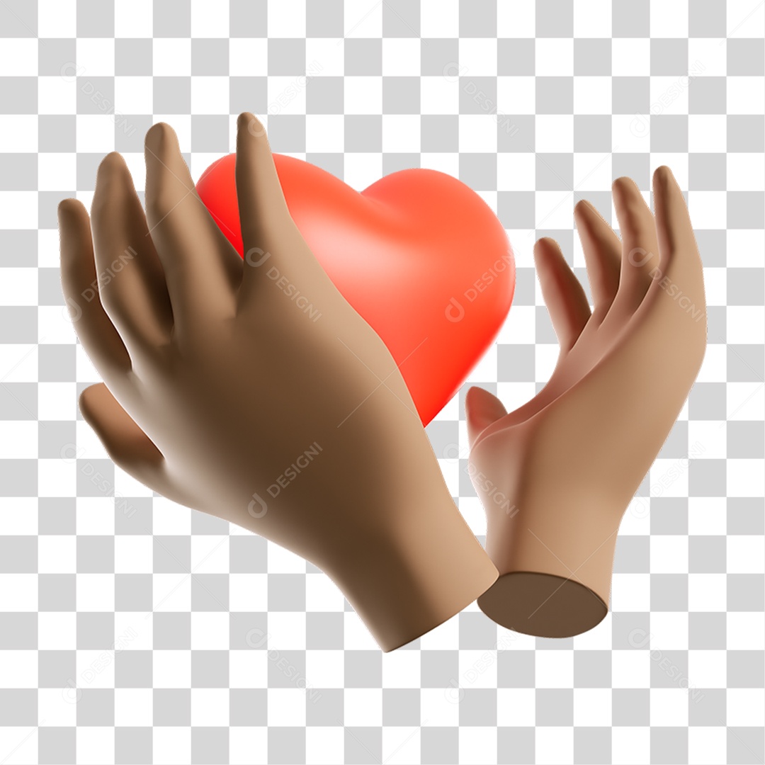 Ícone Mão Segurando Coração PNG Transparente