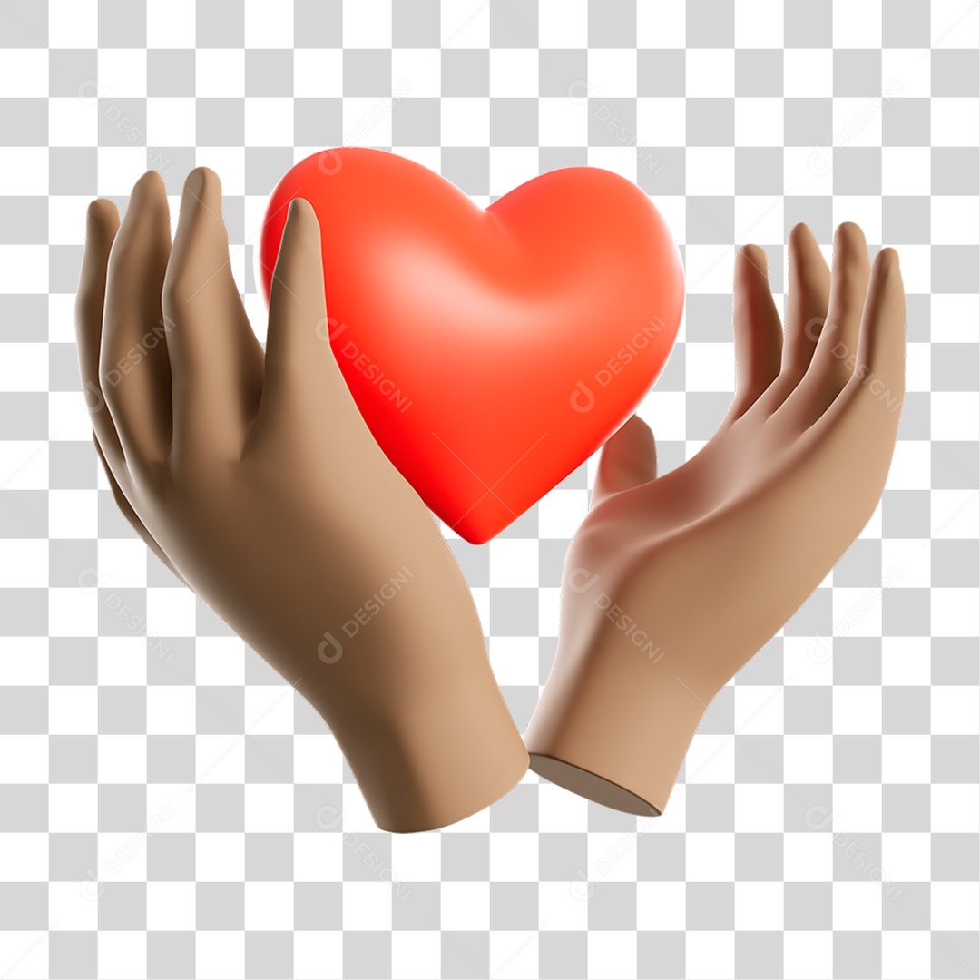 Ícone Mão Segurando Coração PNG Transparente
