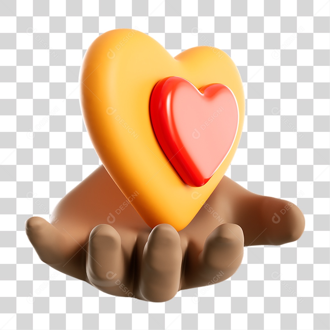 Ícone Mão Segurando Coração PNG Transparente