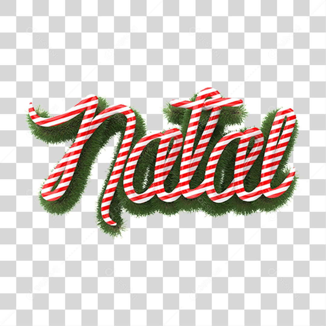 Texto 3D Natal Para Composição PNG Transparente