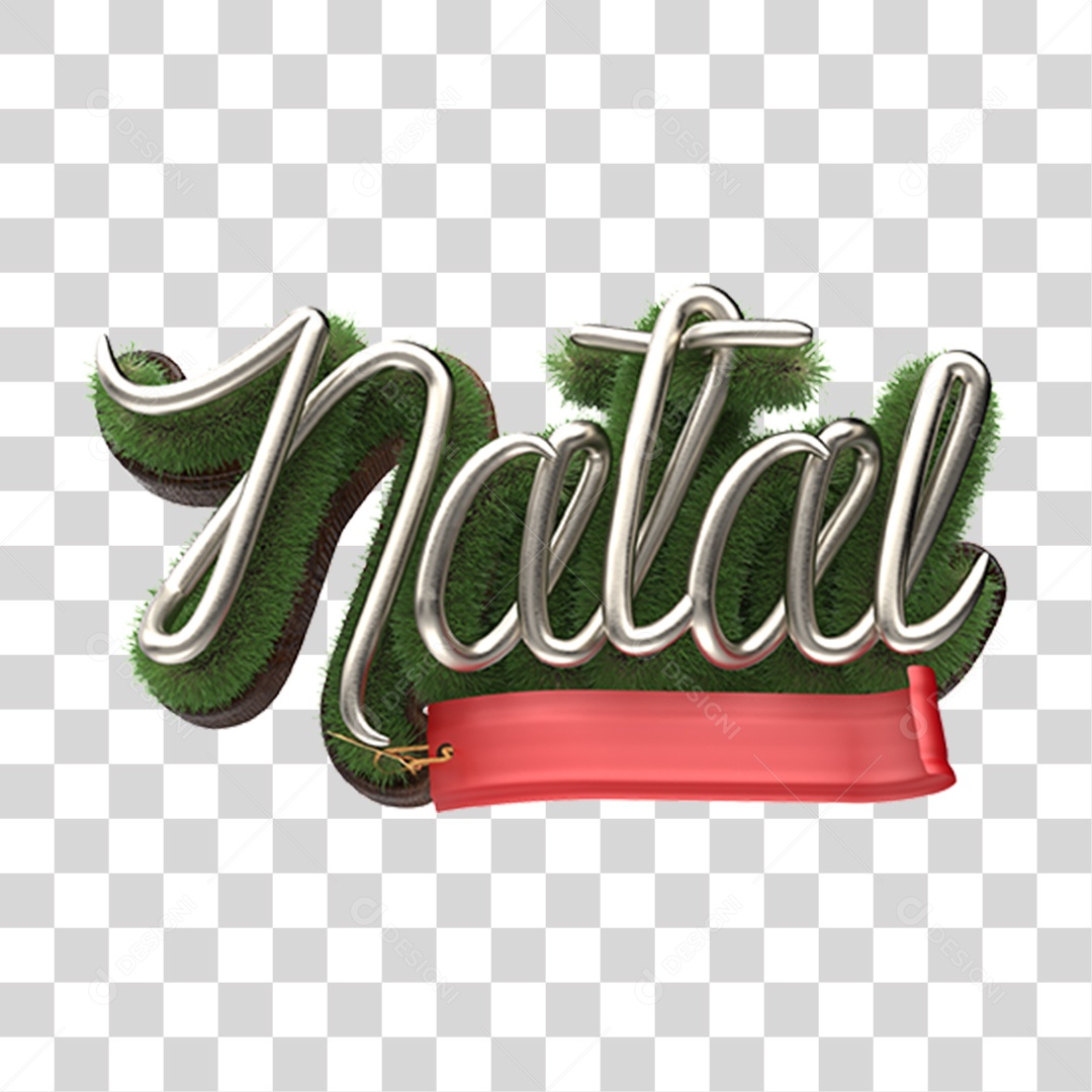 Texto 3D Natal Para Composição PNG Transparente