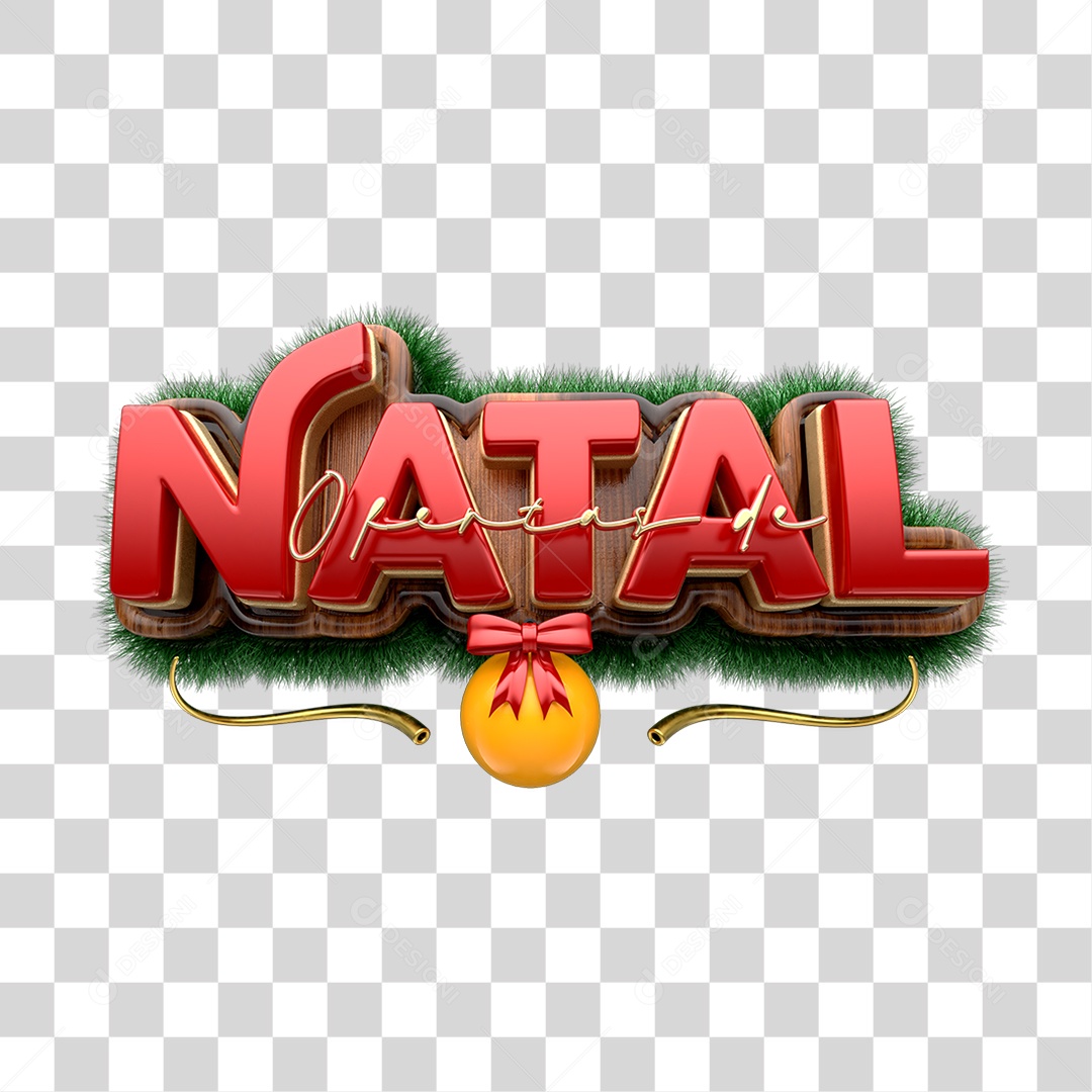 Selo 3D Ofertas de Natal Para Composição PNG Transparente