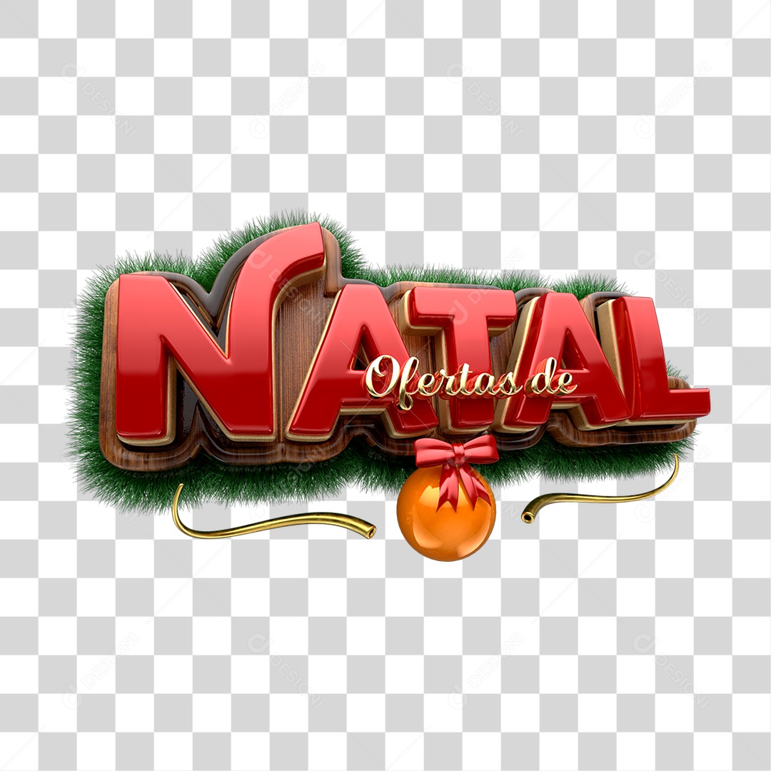 Selo 3D Sorteio de Natal Para Composição PNG Transparente