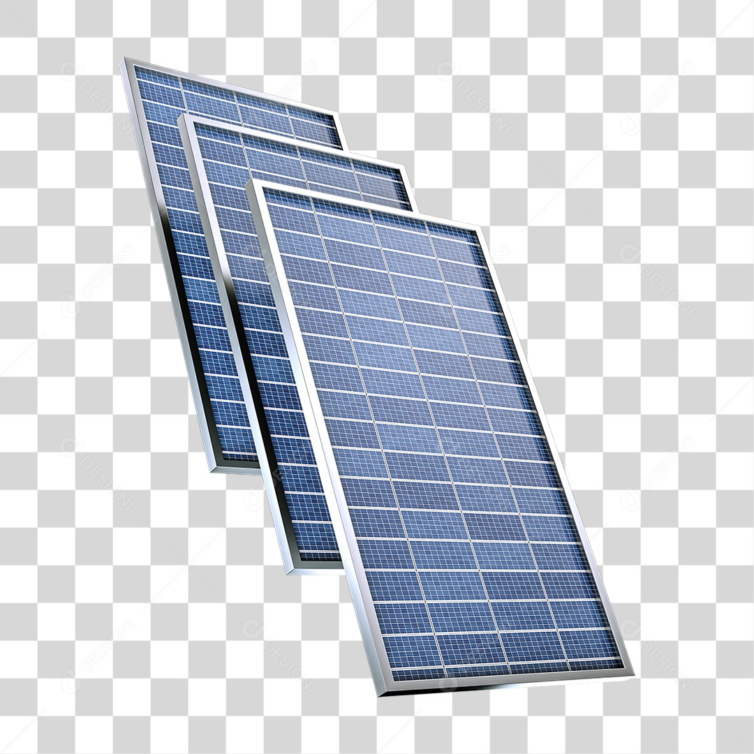 Placa Solar Fotovoltaica PNG Transparente