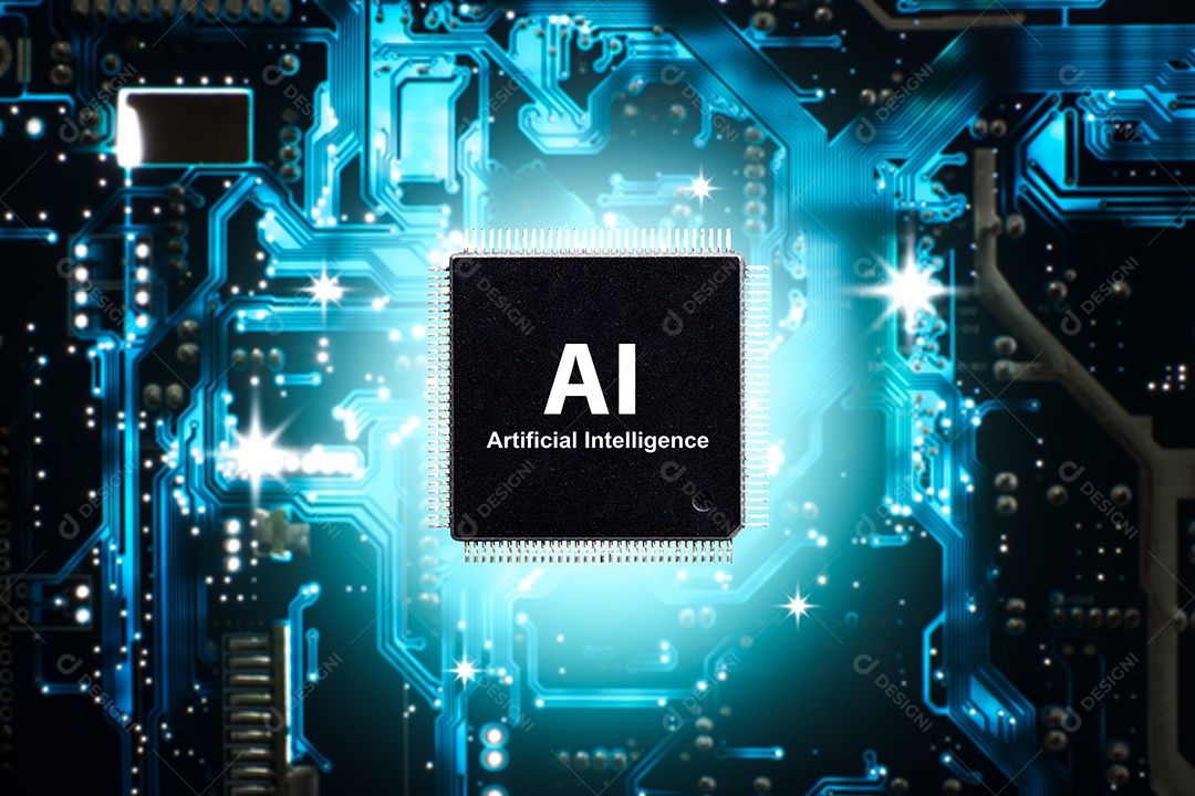 Inteligência artificial AI e conceito de aprendizado de máquina