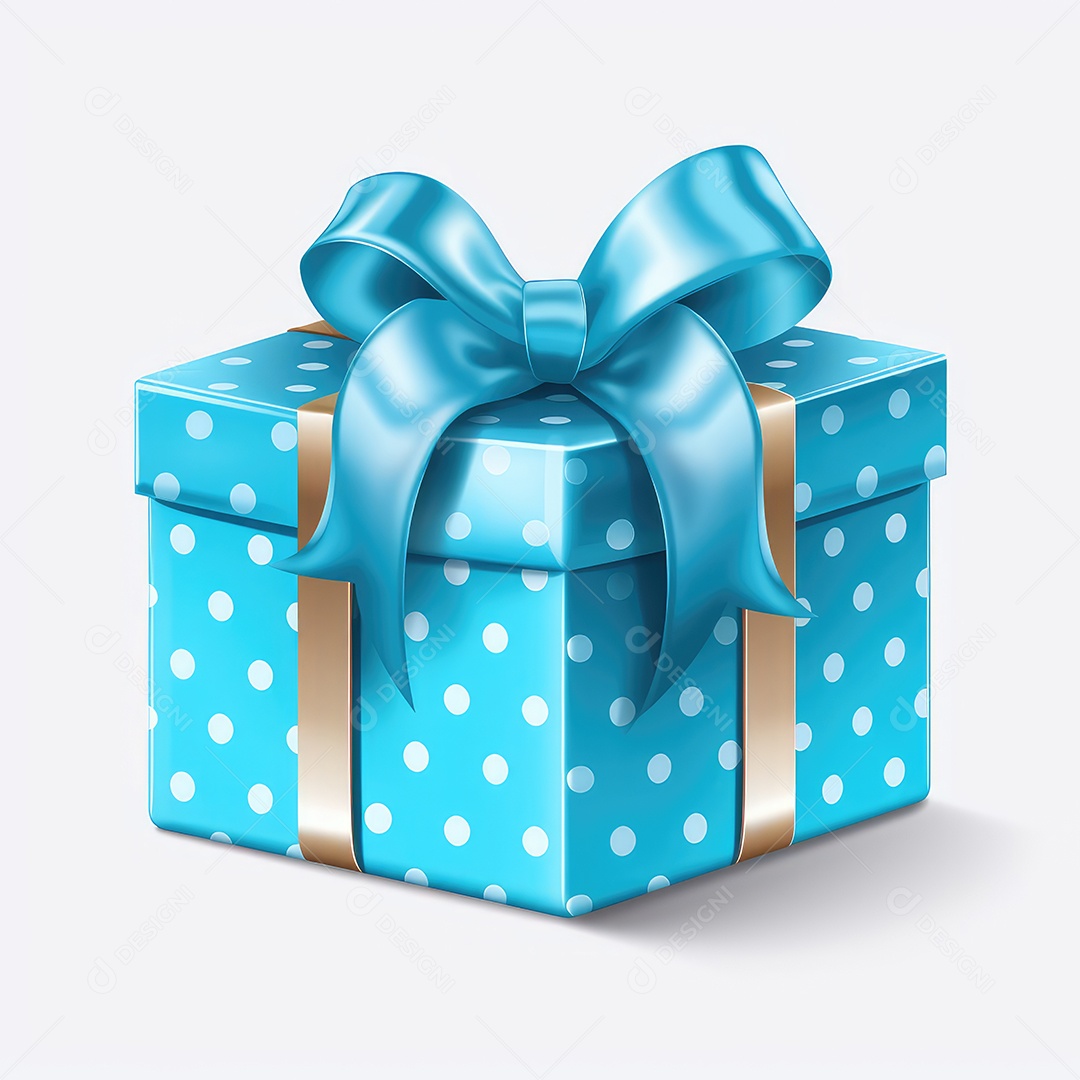 Caixa de presente com embalagem de bolinha com laço