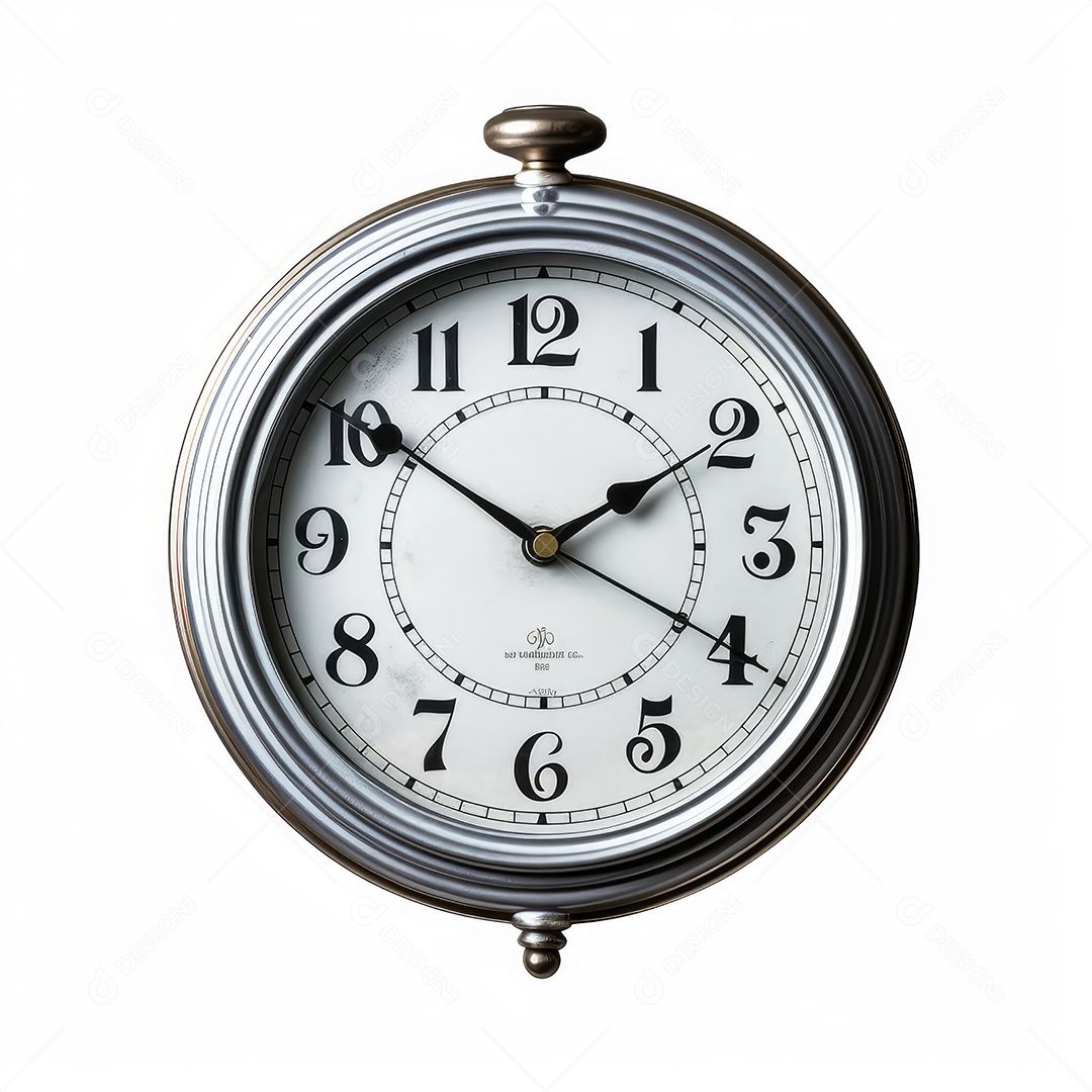 Relógio de parede sobre fundo branco