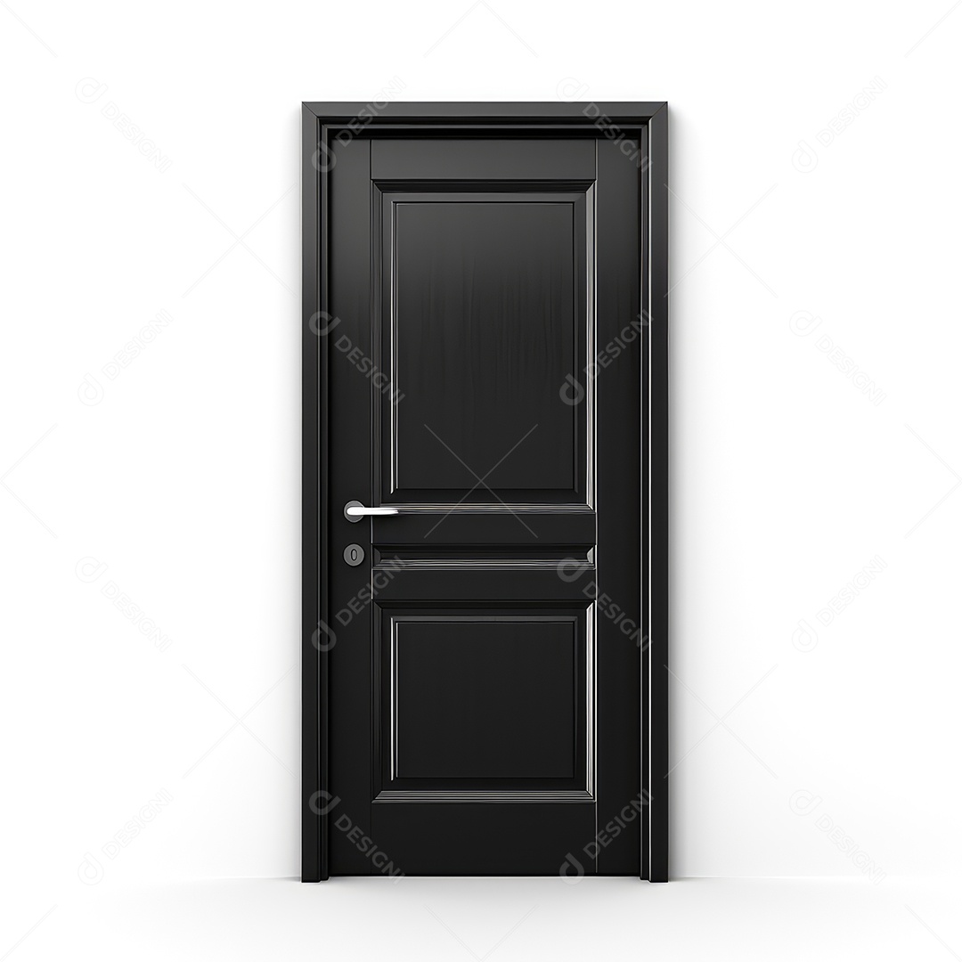 Porta de madeira preta