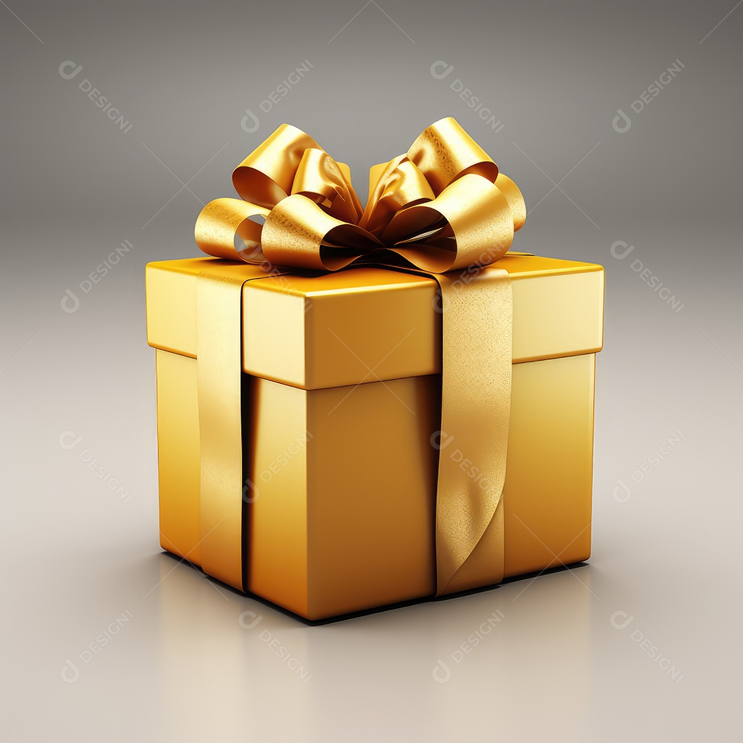 Caixa de presente com fita