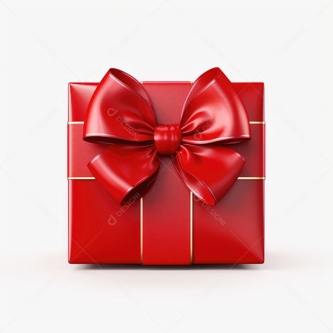 Caixa de presente com fita