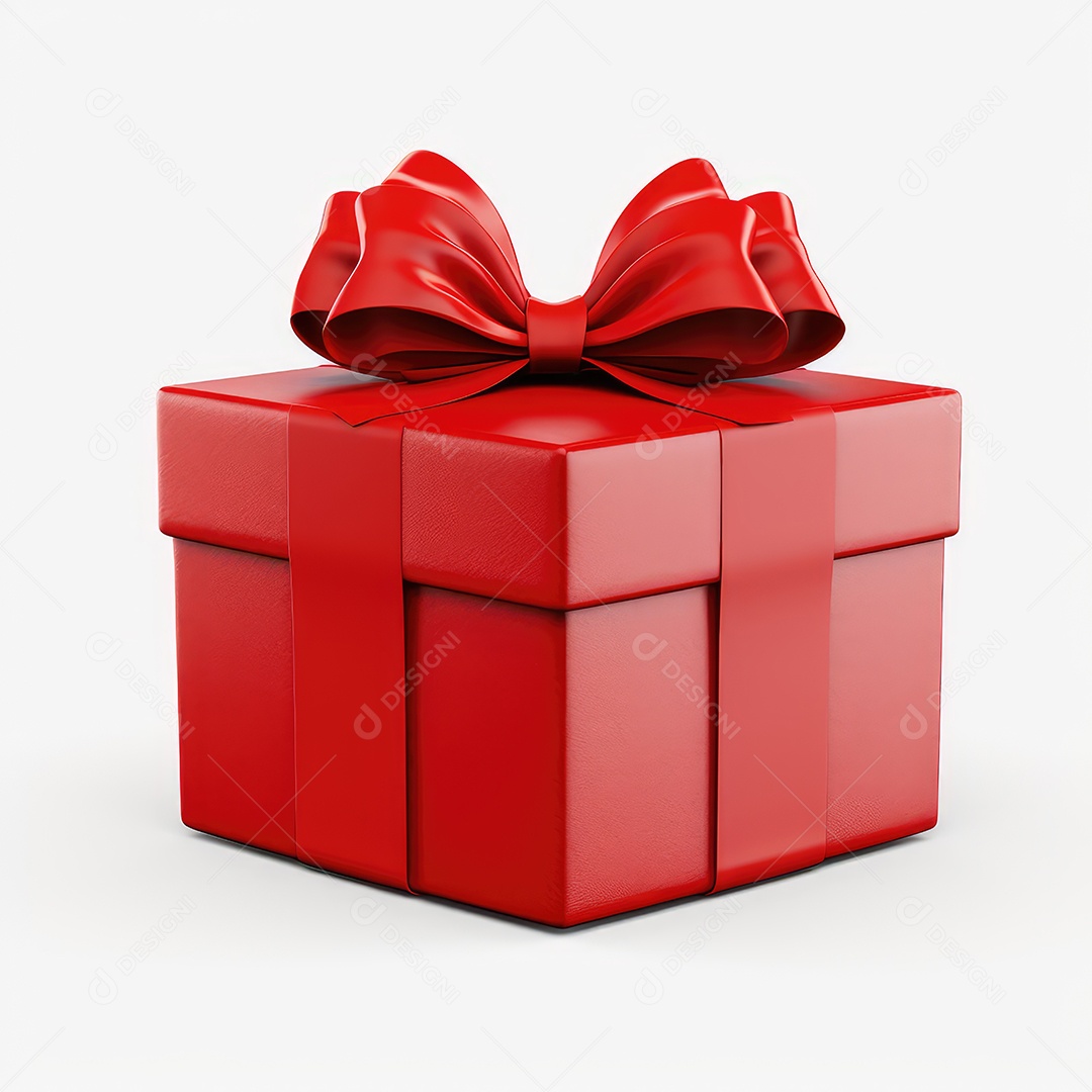 Caixa de presente com fita