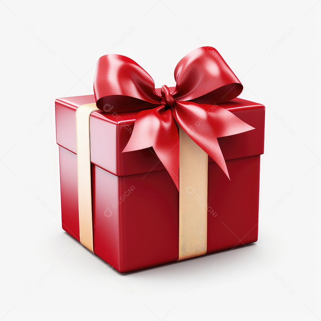 Caixa de presente com fita