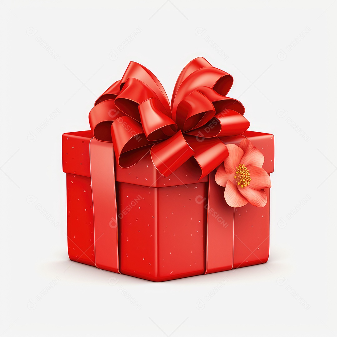 Caixa de presente com fita