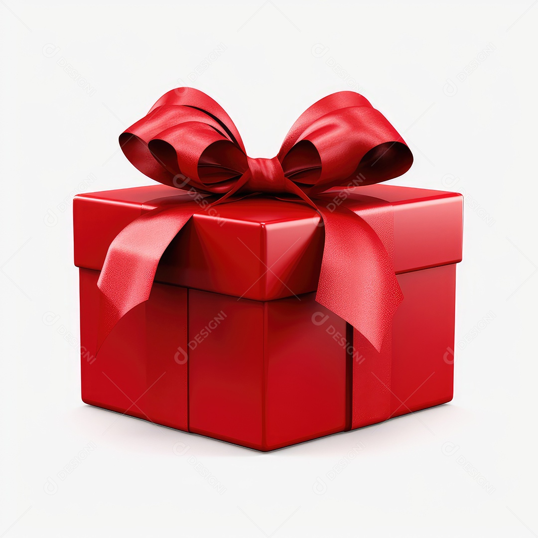 Caixa de presente com fita