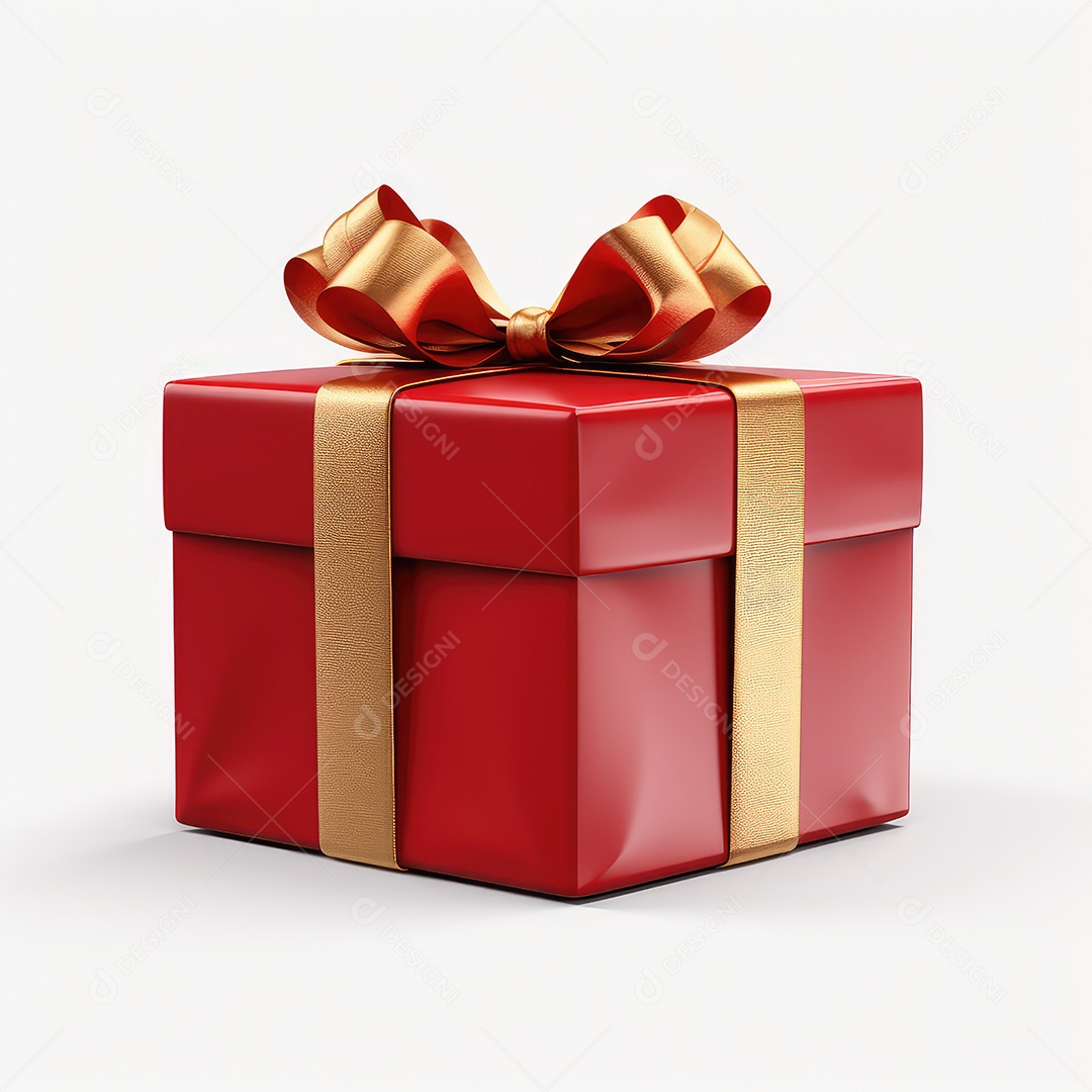 Caixa de presente com fita