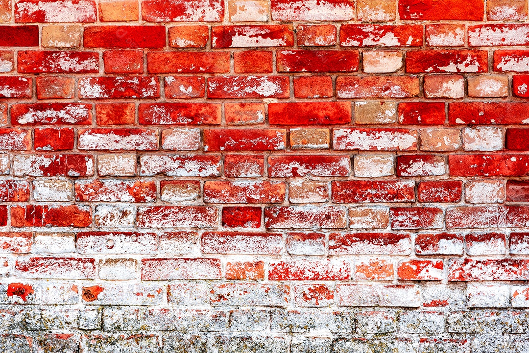 Textura, tijolo, parede, pode ser usado como fundo. Textura de tijolo com arranhões e rachadura