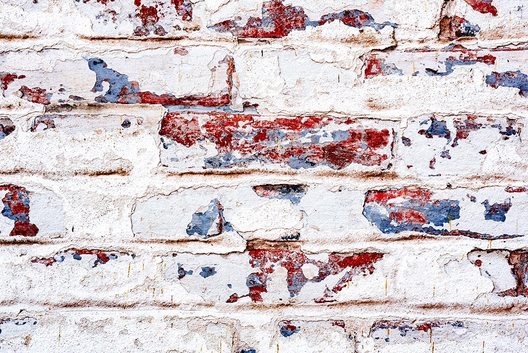 Textura, tijolo, parede, pode ser usado como fundo. Textura de tijolo com arranhões e rachaduras