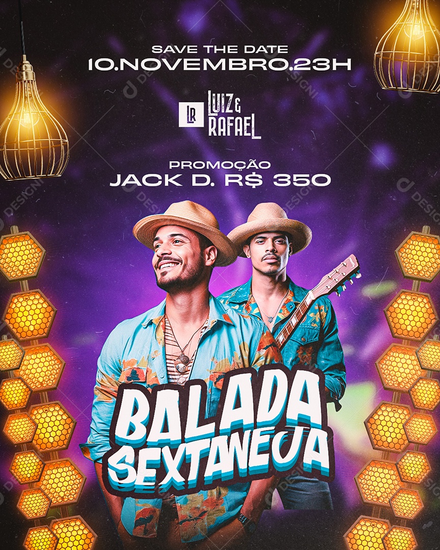 Flyer Balada Sextaneja Social Media PSD Editável