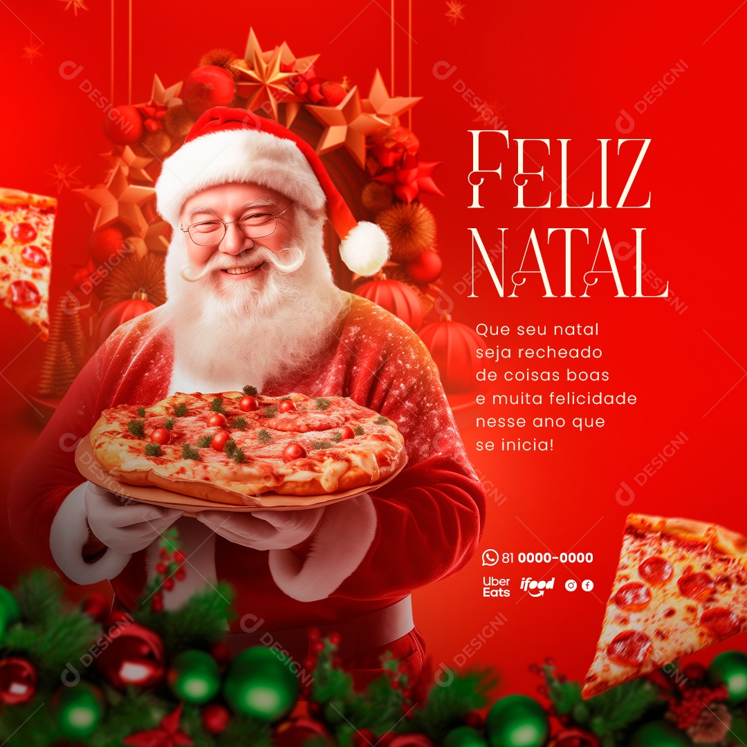 Social Media Feliz Natal Recheado De Coisas Boas PSD Editável