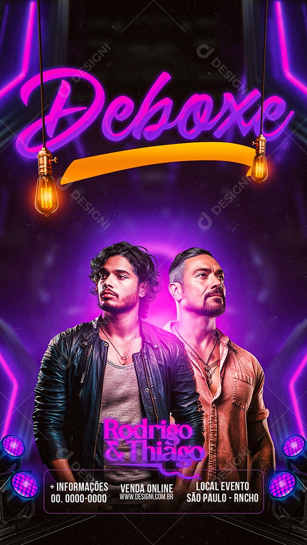 Story Flyer Deboxe Rodrigo & Thiago Social Media PSD Editável