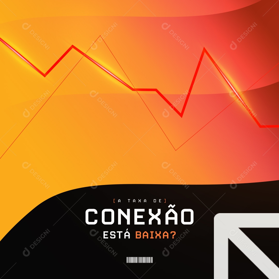 Design De Landing Page A Taxa de Conexão Está Baixa Social Media PSD Editável