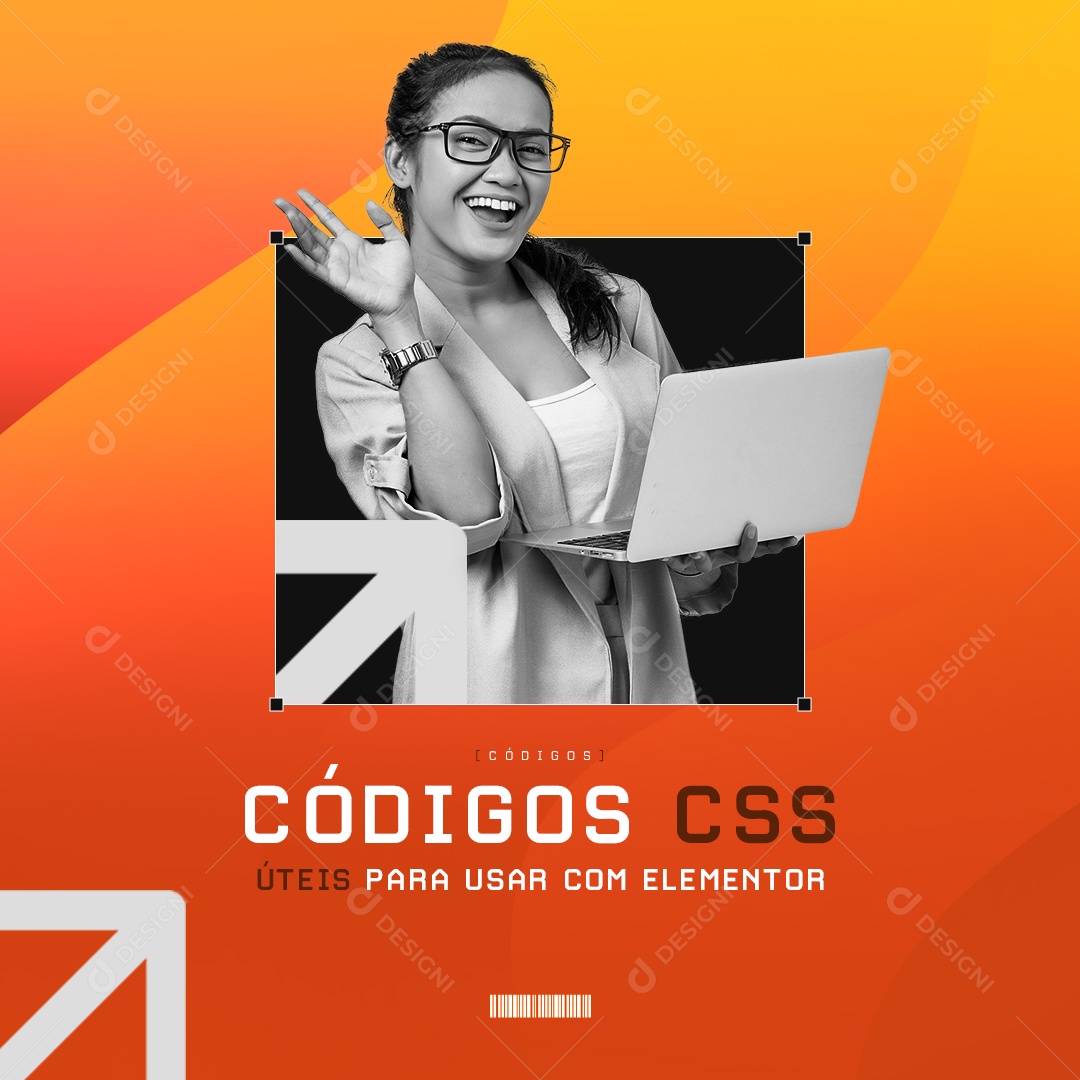 Design De Landing Page Códigos CSS Úteis para Usar com Elementor Social Media PSD Editável