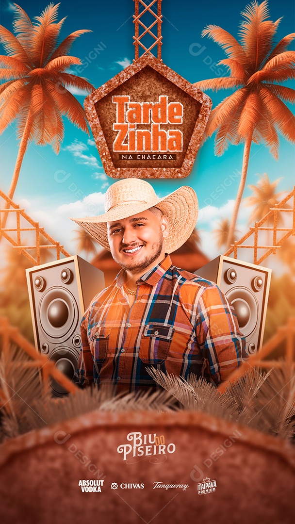 Social Media Tardezinha Biu do Piseiro PSD Editável