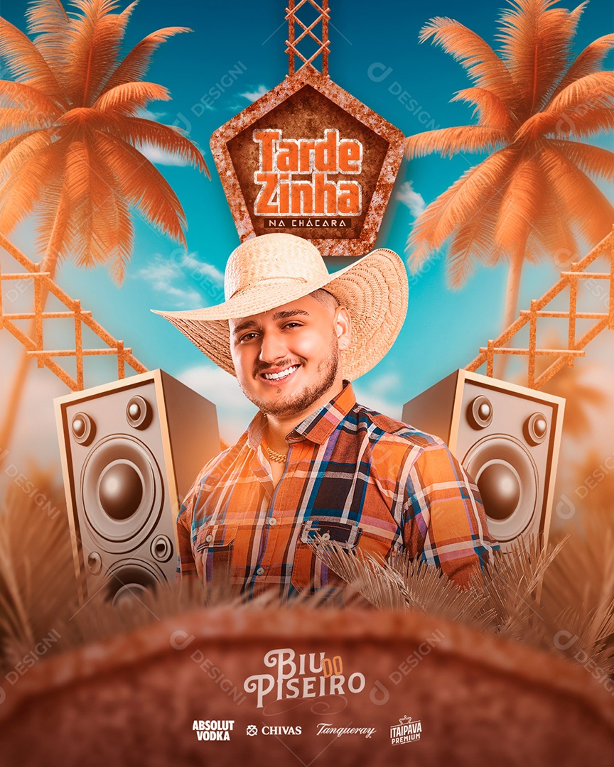 Social Media Flyer Biu do Piseiro PSD Editável