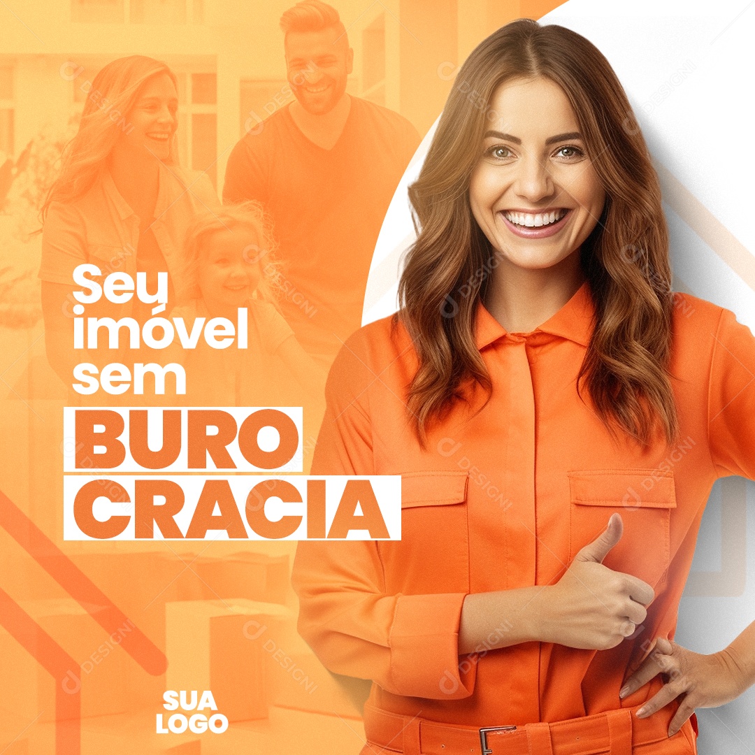 Imobiliária Seu Imóvel sem Burocracia Social Media PSD Editável