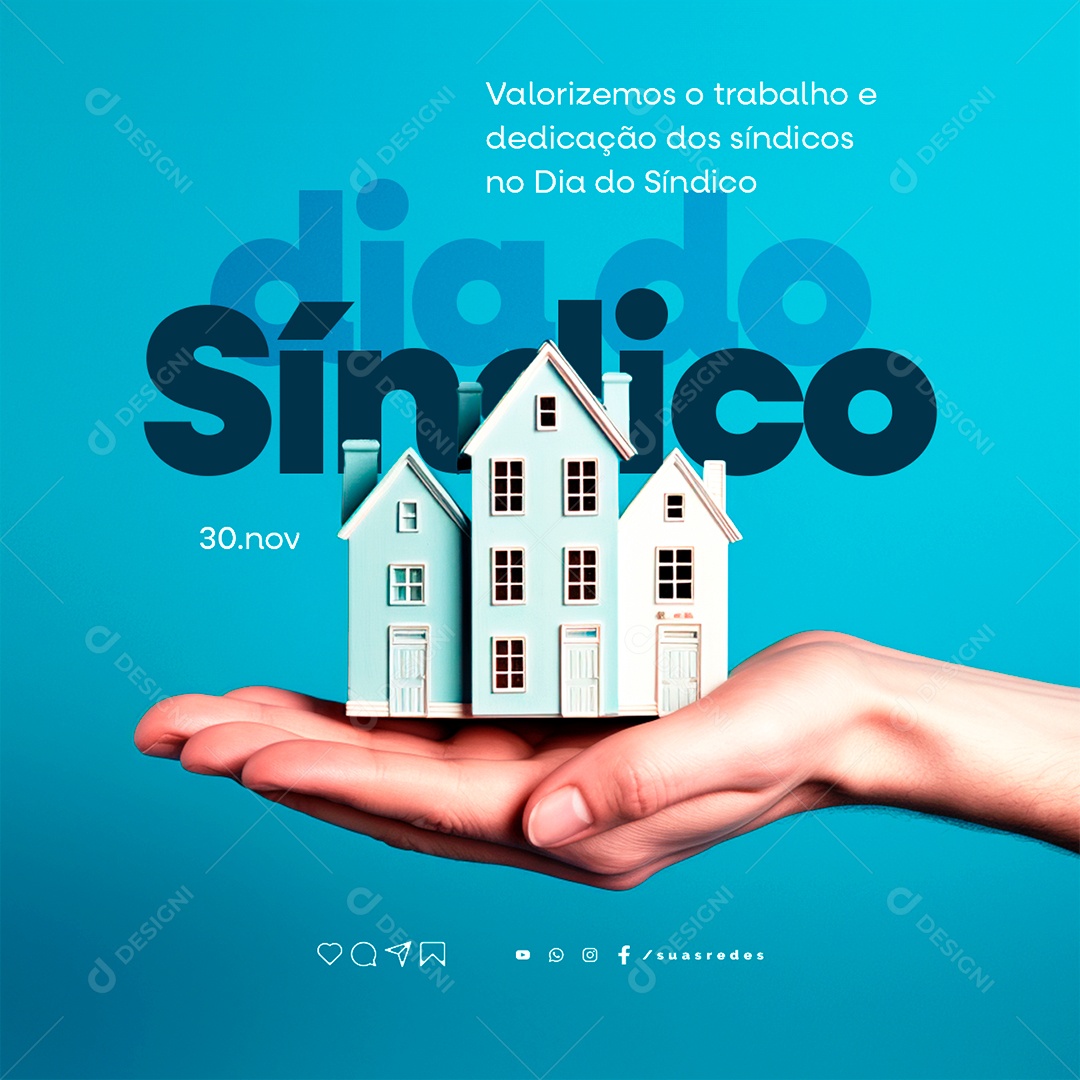 Dia do Síndico 30 De Novembro Social Media PSD Editável
