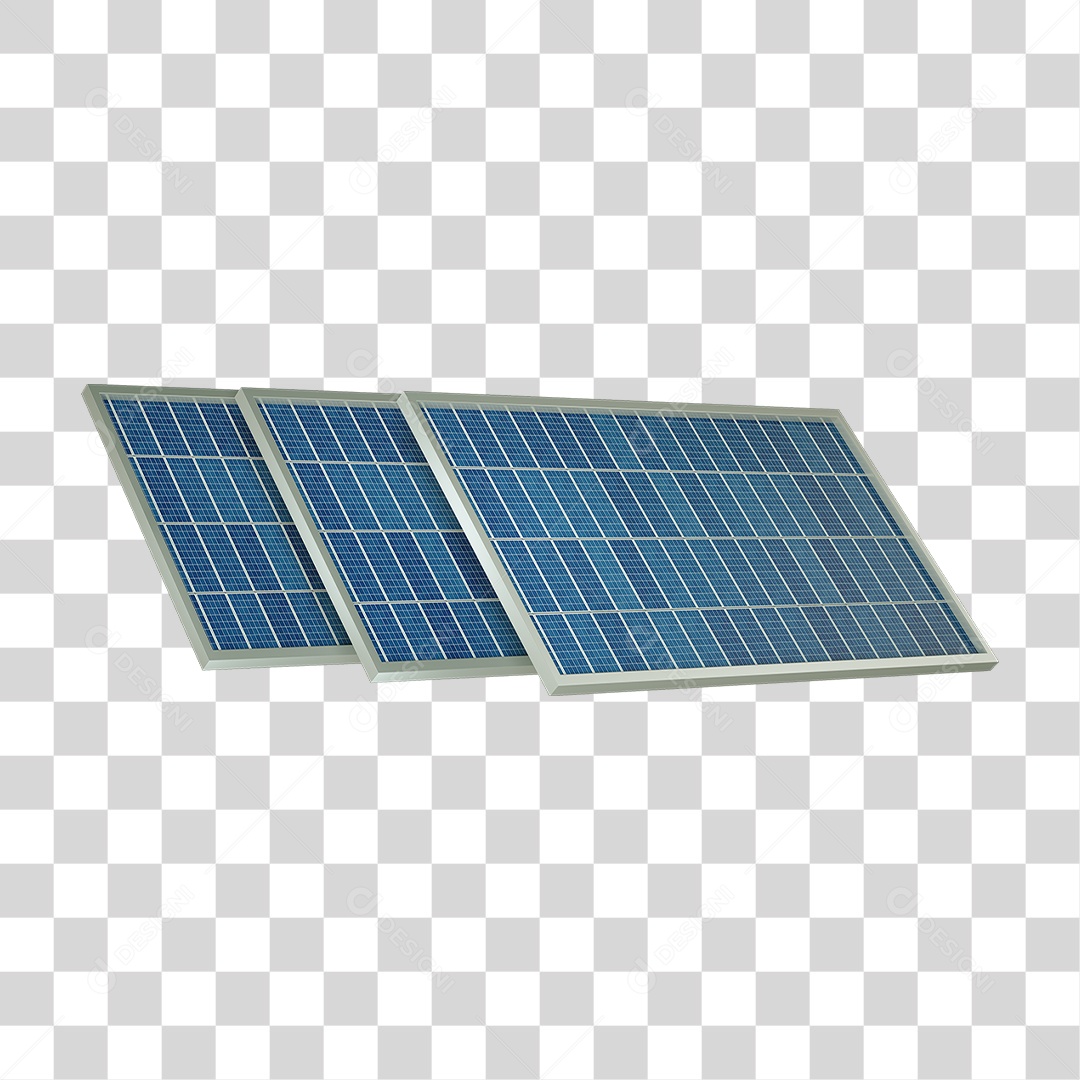 Placa Solar Fotovoltaica PNG Transparente