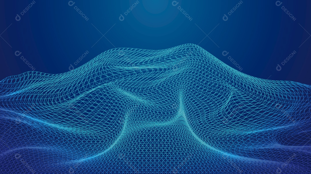 Background Futurista Ondulando Ilustração Vetor EPS