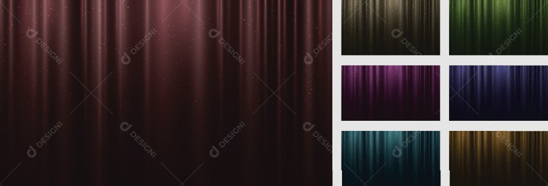 Conjunto de Background de Cortina Ilustração Vetor EPS