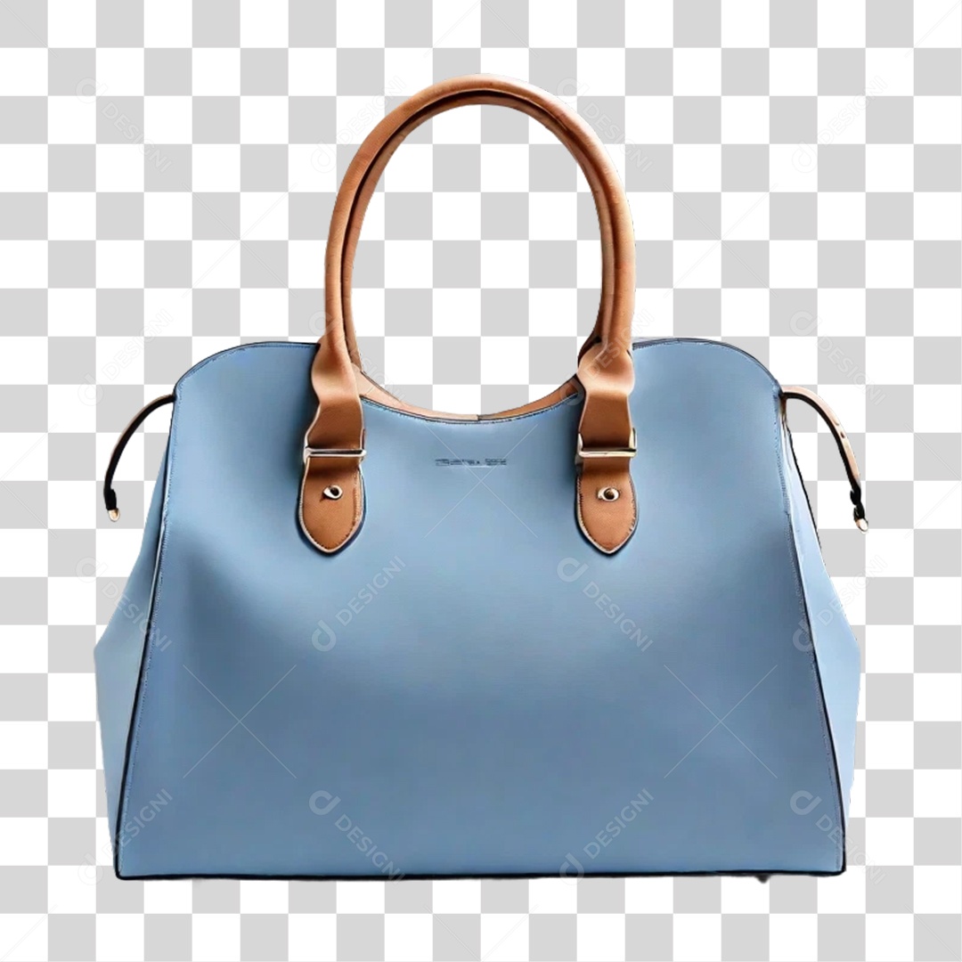 Bolsa Azul Feminina PNG Transparente