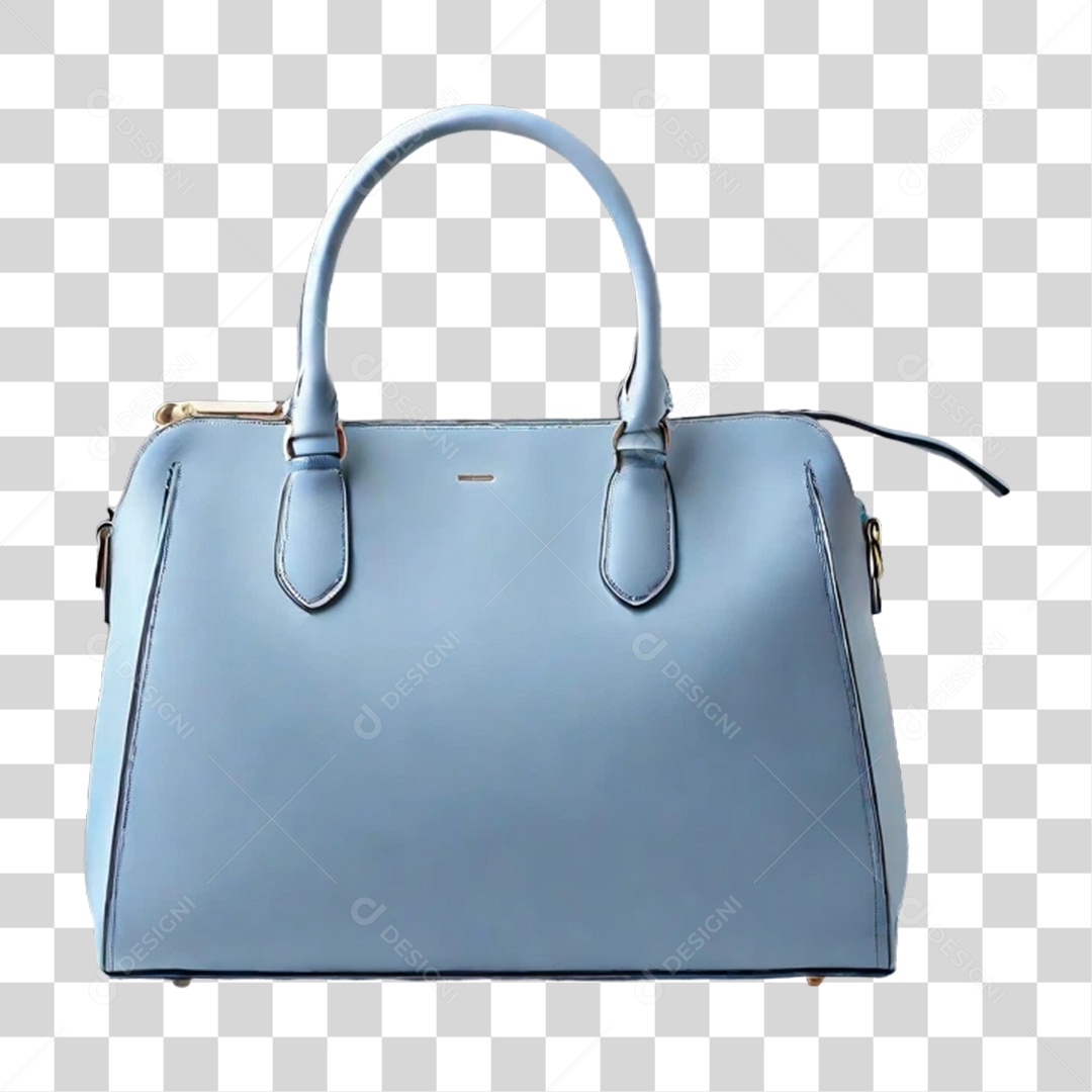 Bolsa Azul Feminina PNG Transparente