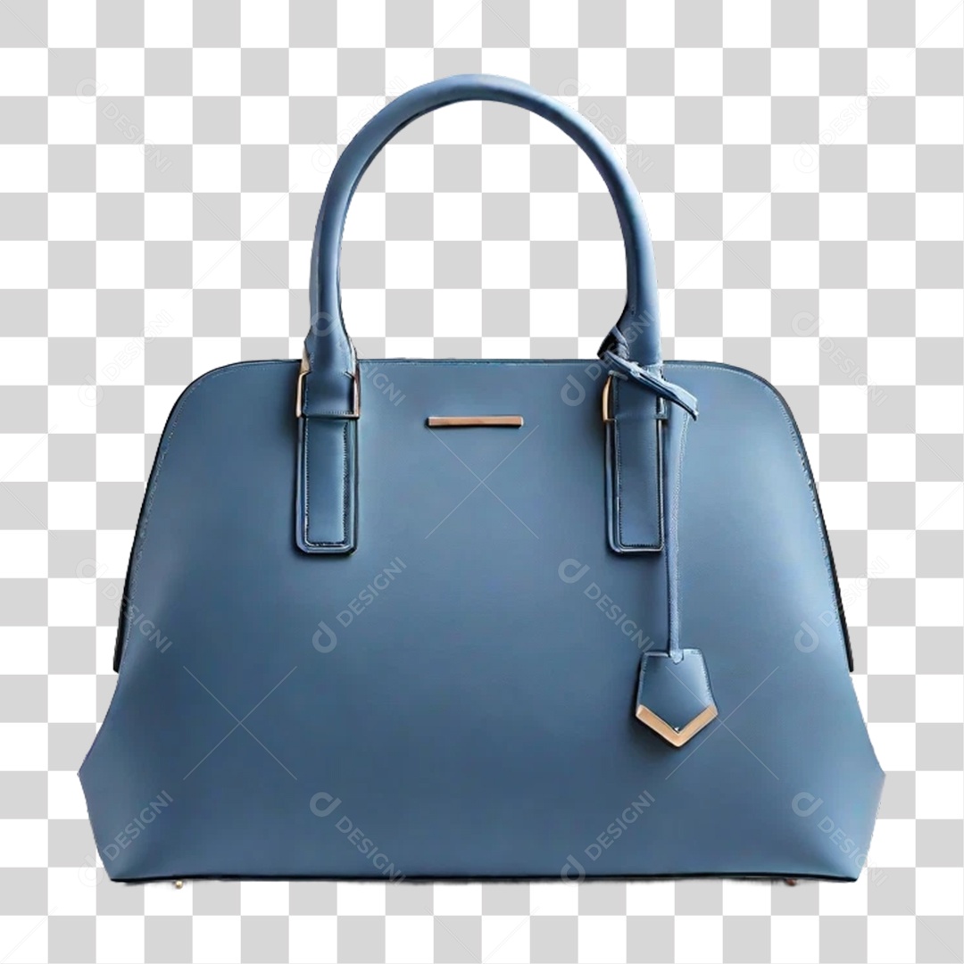 Bolsa Azul Feminina PNG Transparente