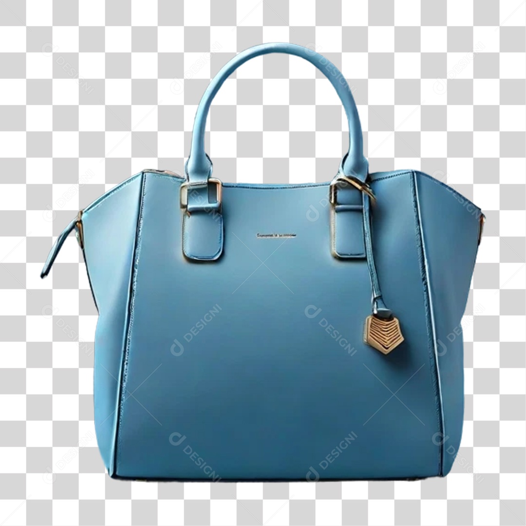 Bolsa Azul Feminina PNG Transparente