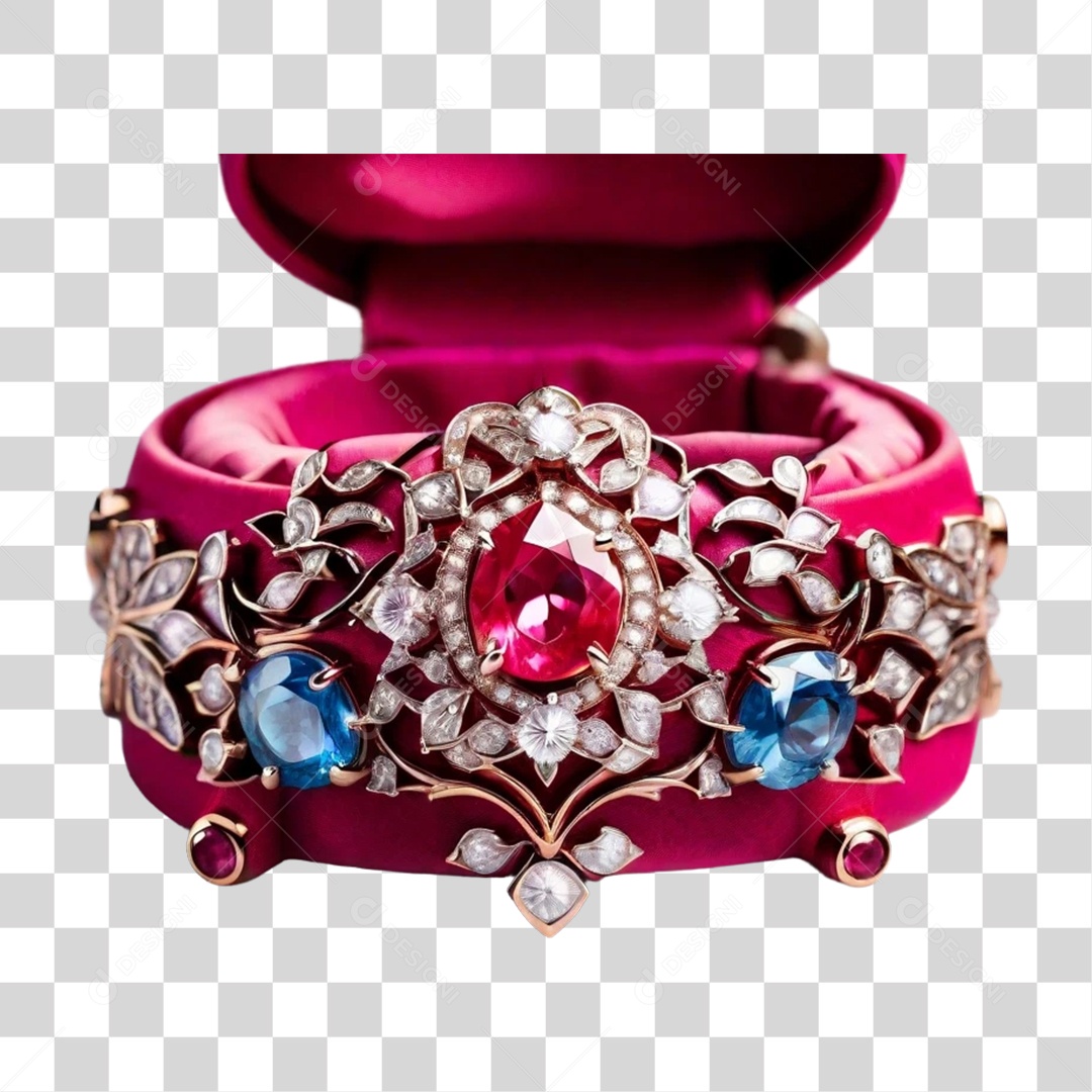 Caixinha de Anel Ruby PNG Transparente