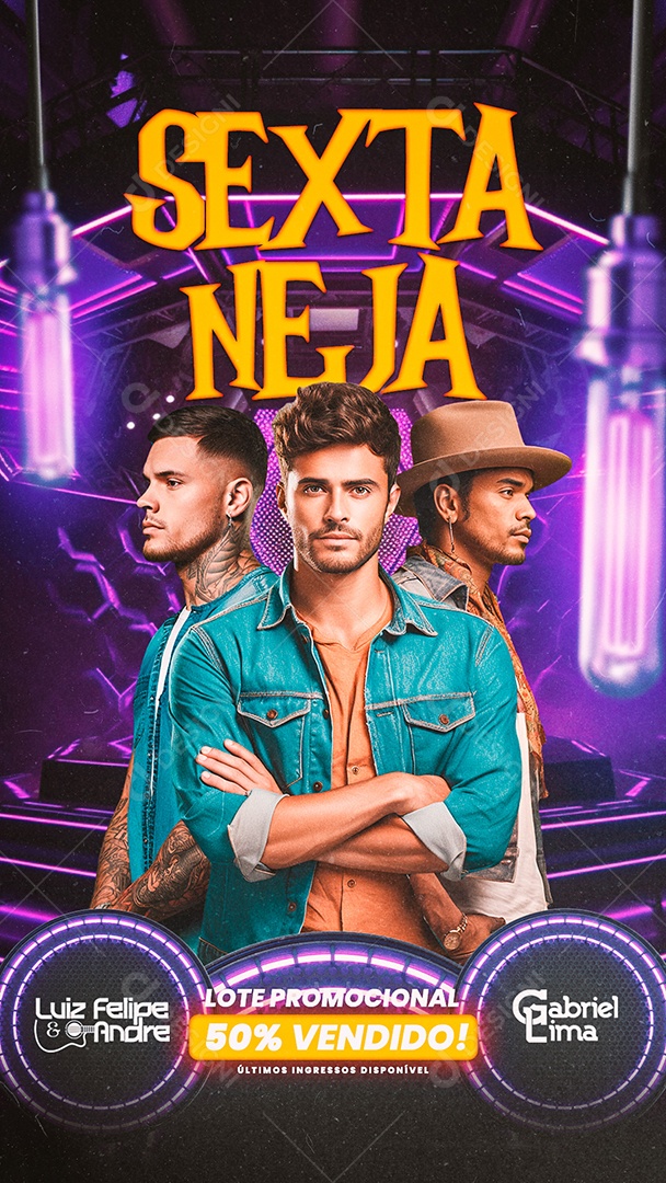 Story Flyer Sexta Neja Luiz Felipe & Andre Gabriel Lima Social Media PSD Editável