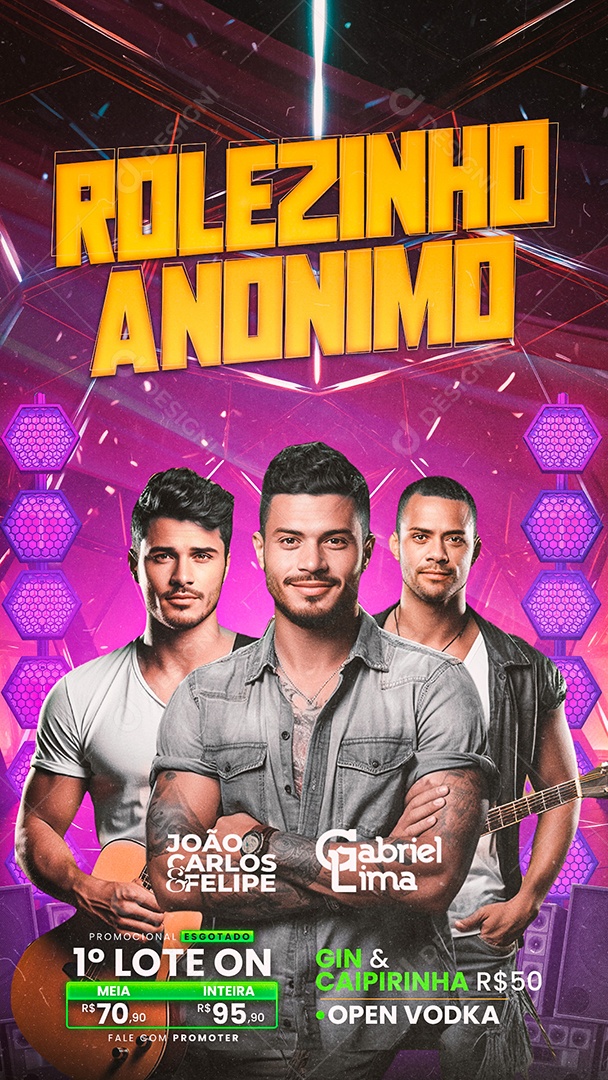 Story Flyer Rolezinho Anônimo João Carlos & Felipe Gabriel Lima Social Media PSD Editável