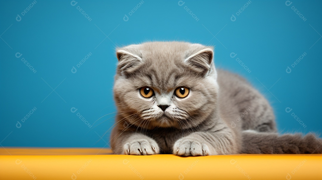 Lindo gatinho deitado