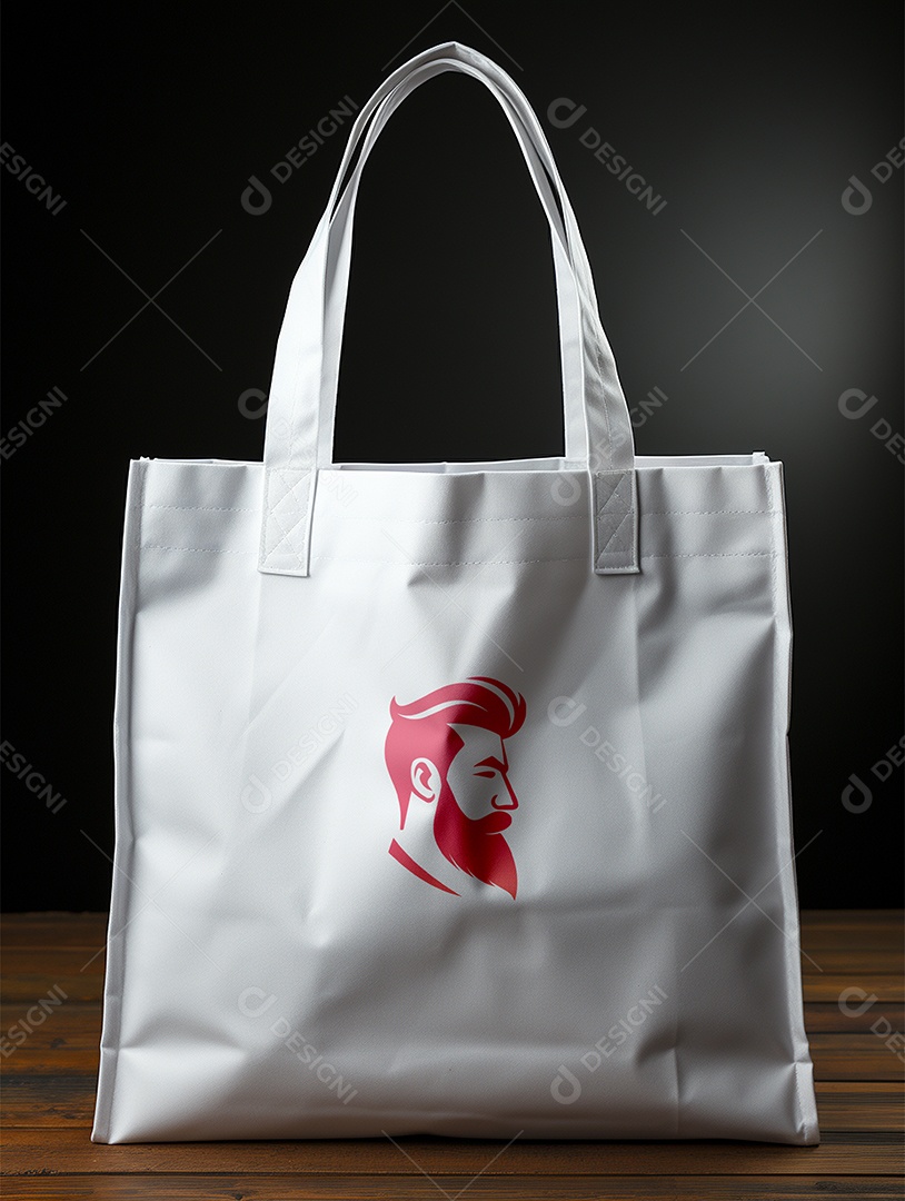 Mockup de Sacola Branca PSD Editável
