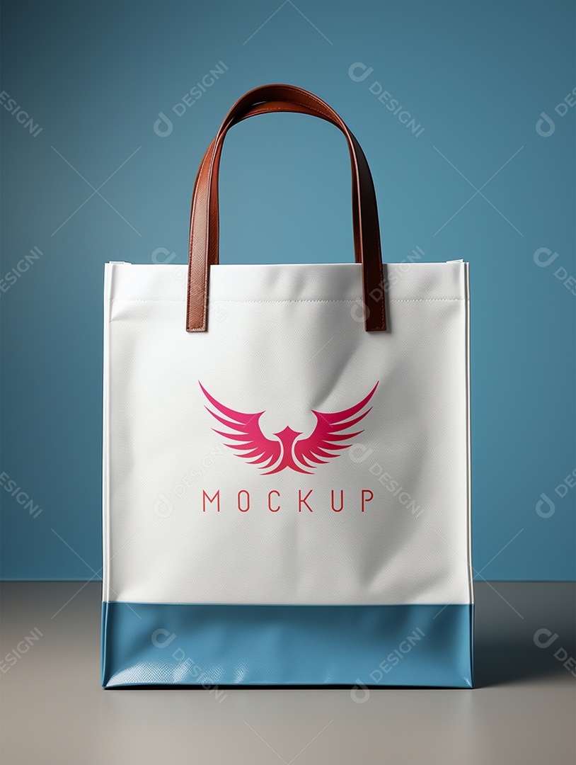 Mockup de Sacola Branca PSD Editável