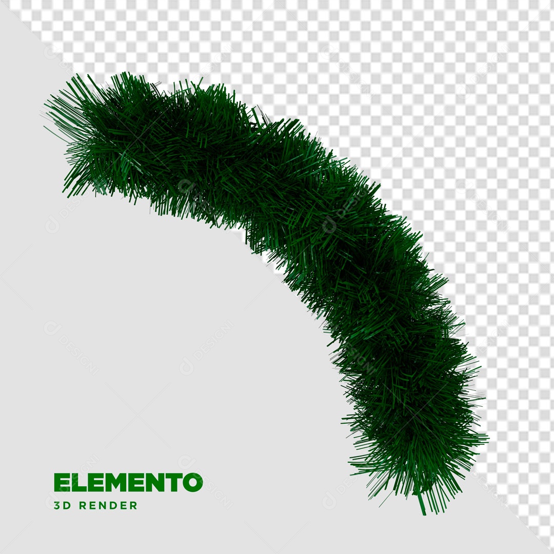 Decoração Natalina Elemento 3D para Composição PSD