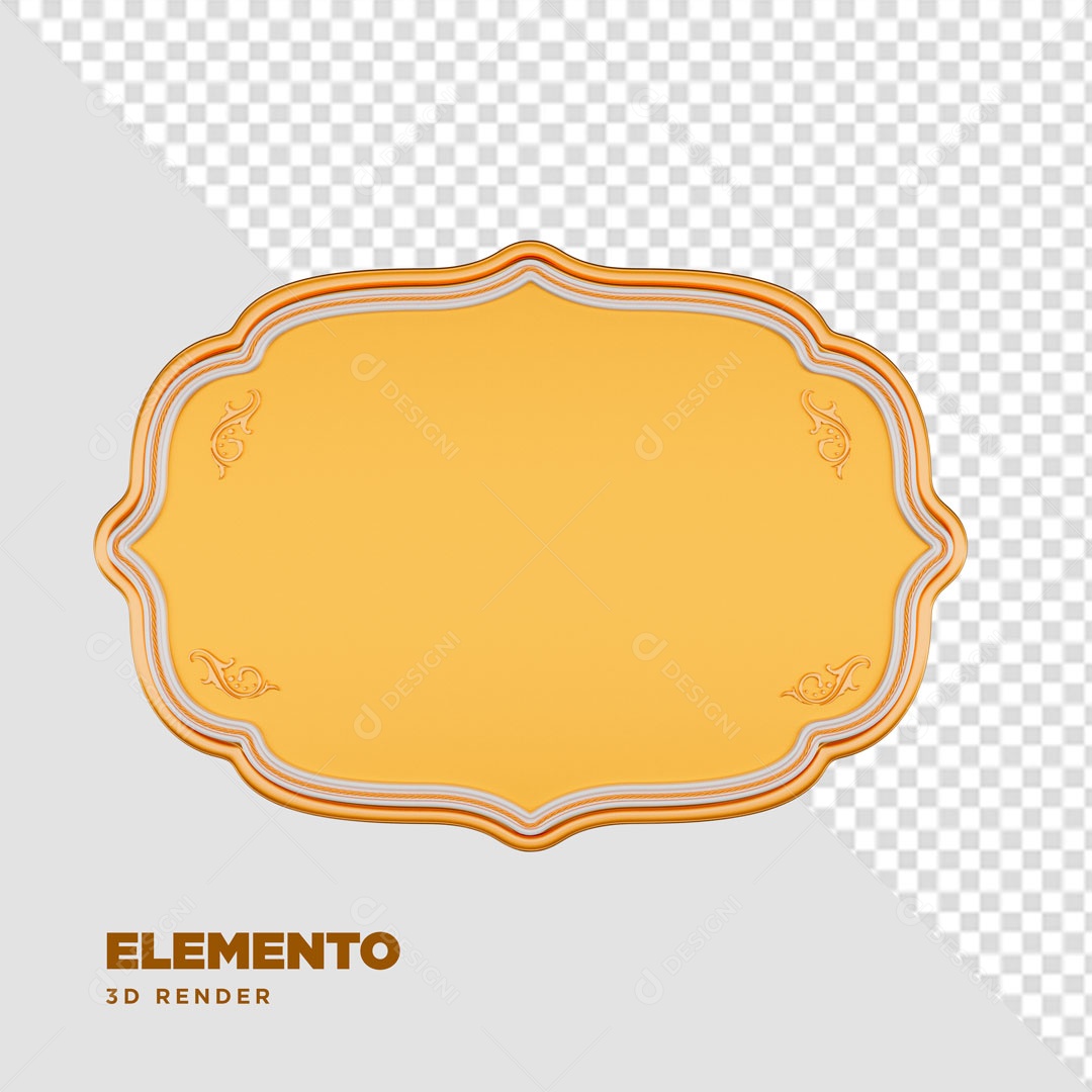 Enfeite de Ano Novo Elemento 3D para Composição PSD