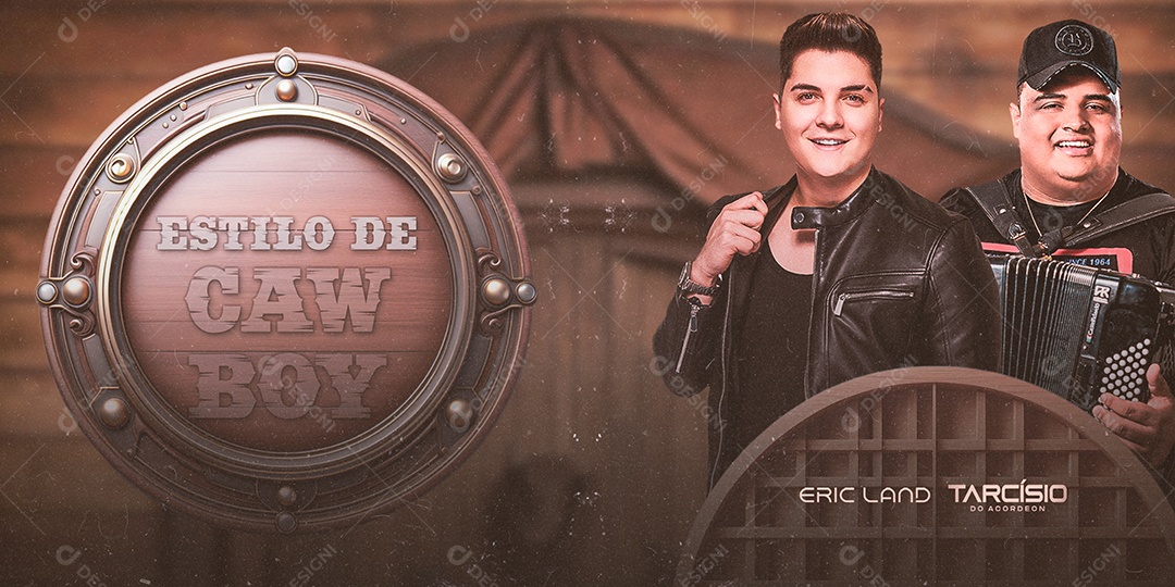 Banner Estilo De Cawboy Eric Land Tarcísio Do Acordeon Social Media PSD Editável