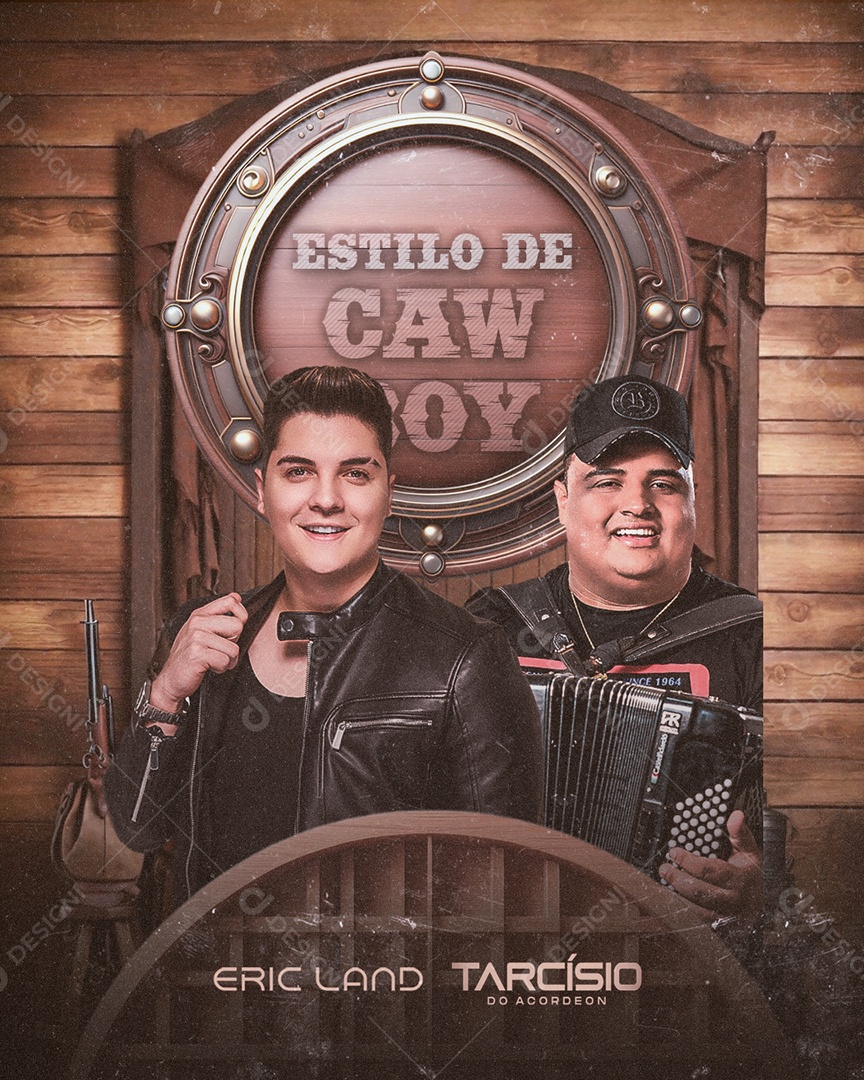 Flyer Estilo De Cawboy Eric Land Tarcísio Do Acordeon Social Media PSD Editável