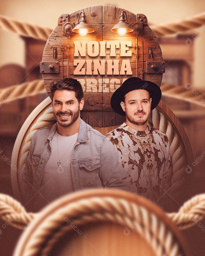 Flyer Noitezinha Brega Israel & Rodolffo Social Media PSD Editável